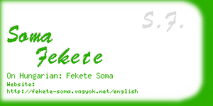 soma fekete business card